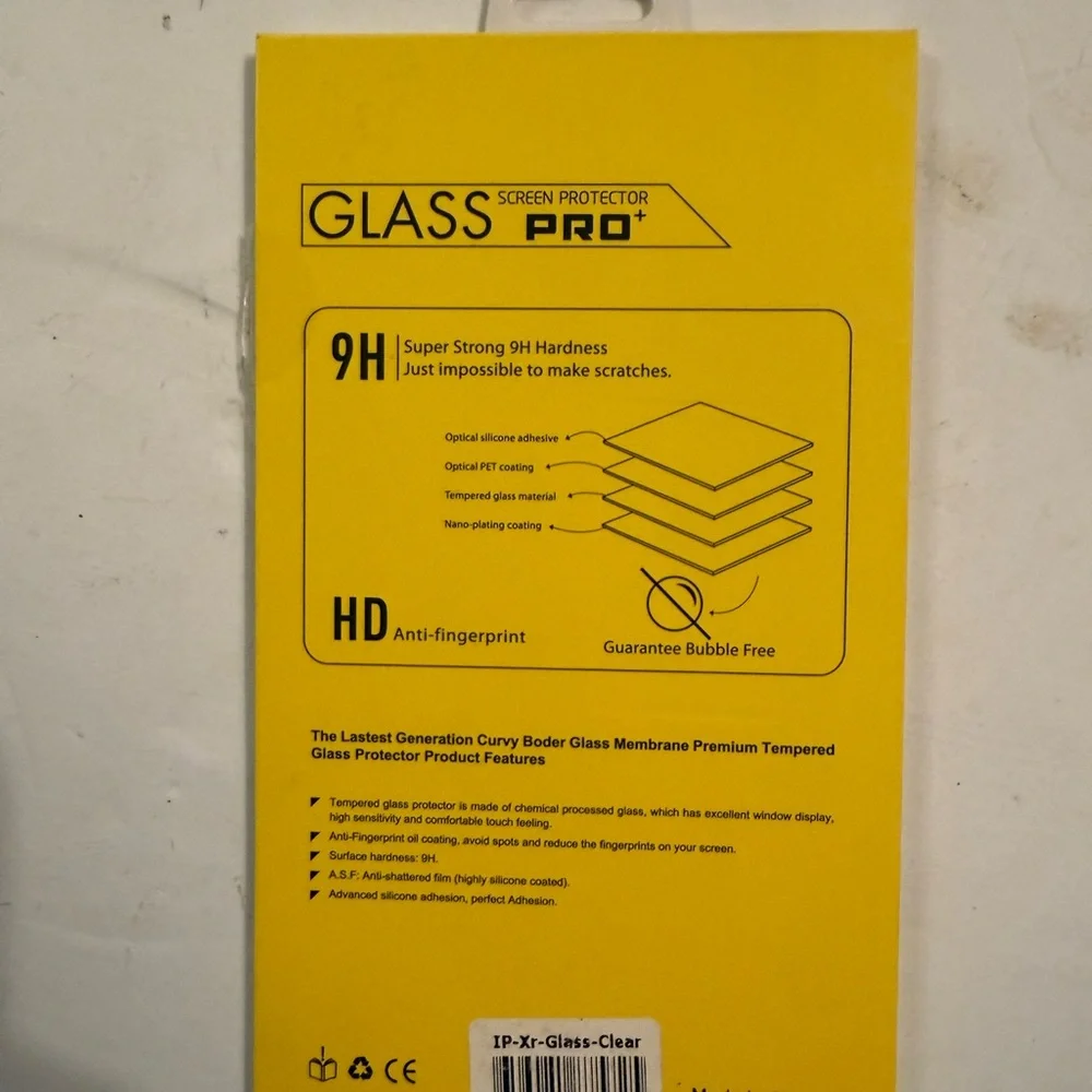 Yellow Glass Screen Protector for iPhone XR